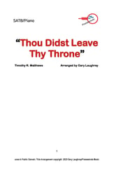 Thou Didst Leave Thy Throne SATB choral sheet music cover